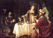 VICTORS, Jan The Banquet of Esther and Ahasuerus esrt painting